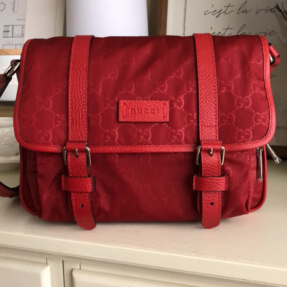 Gucci Tech Canvas Messenger Bag